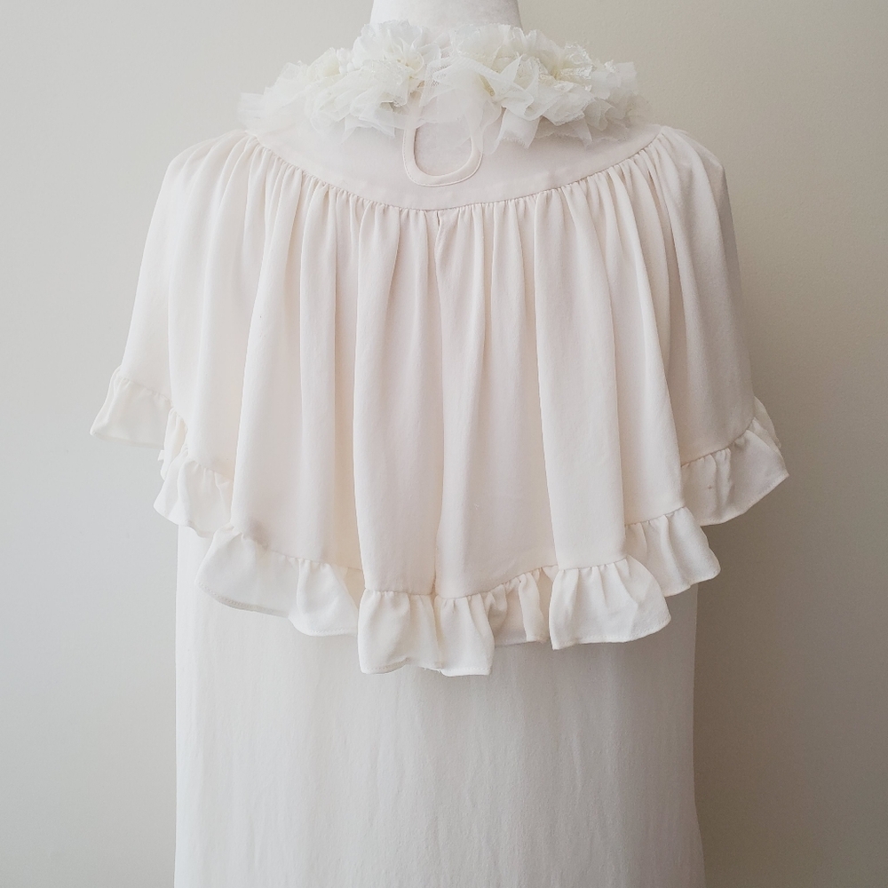Anthropologie Mise en Scene by Ruffian Marscapone Silk Blouse - Picture 11 of 16